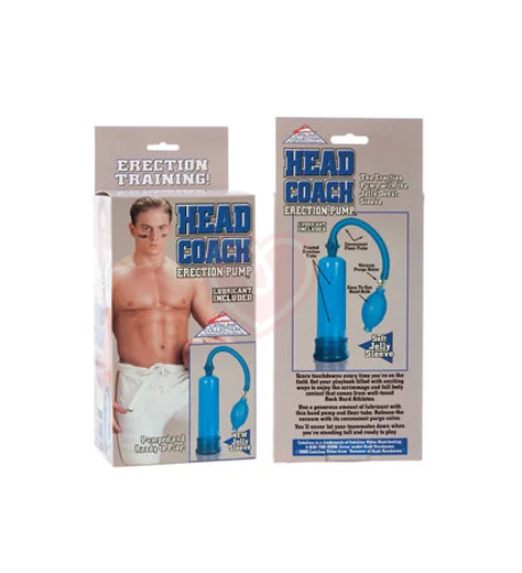 Вакуумная помпа Head Coach Penis Pump синяя фото 2