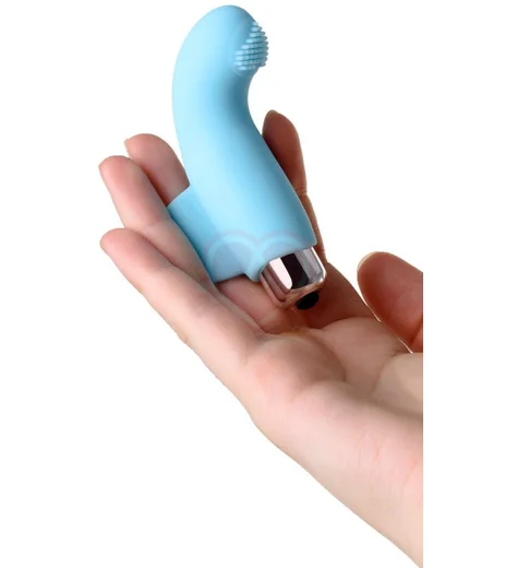 Вибронасадка на палец для точки G Jos Danko голубая фото 5