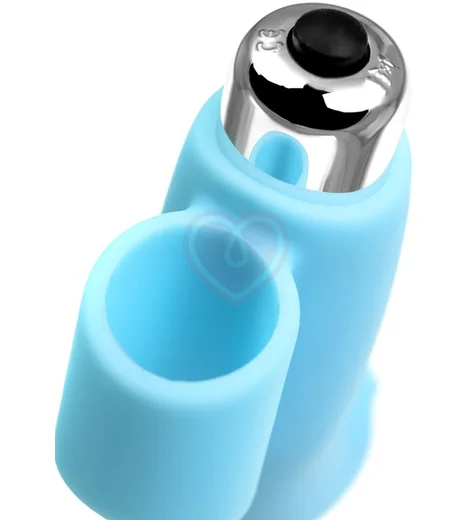 Вибронасадка на палец для точки G Jos Danko голубая фото 7