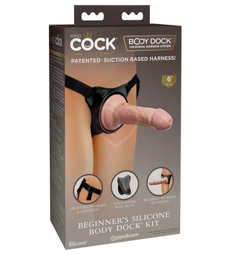 Страпон с силиконовой насадкой Beginner's Silicone Body Dock Kit фото 2