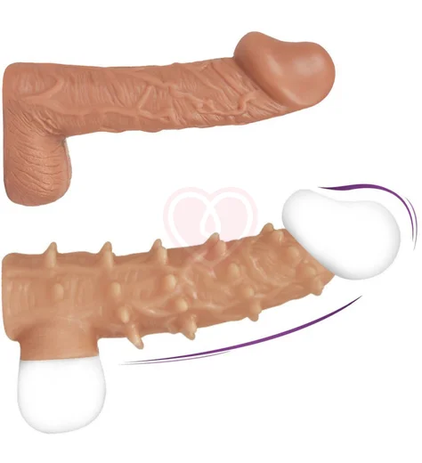 Насадка с открытой головкой и пупырышками Kokos Nude Sleeve NS006-S фото 2