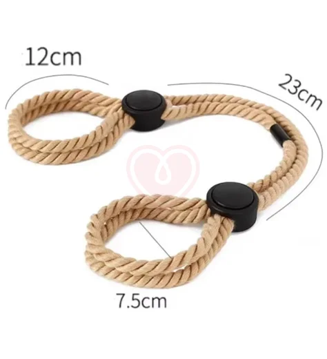 Верёвочные наручники Handcuffs Rope чёрные фото 3