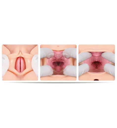 Мастурбатор кукла с прижатыми к животу ножками Kokos Victoria с двойным слоем фото 7