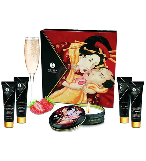 Подарочный набор косметики Shunga Geisha's Secret Клубника и шампанское фото 3