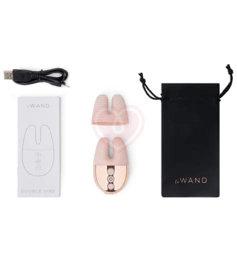 Мини-вибратор с двумя кончиками Le Wand Double Vibe розовое золото фото 2
