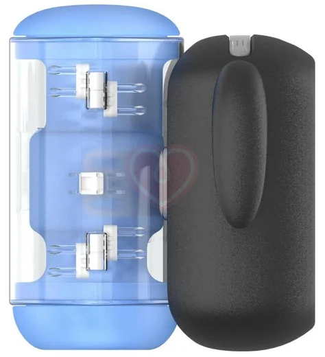 Робот-мастурбатор с вибрацией и нагревом Amovibe Black Knight Massaging Beads фото 4