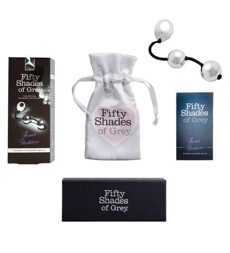 Металлические вагинальные шарики '50 оттенков серого' Inner Goddess Silver Pleasure Balls фото 2