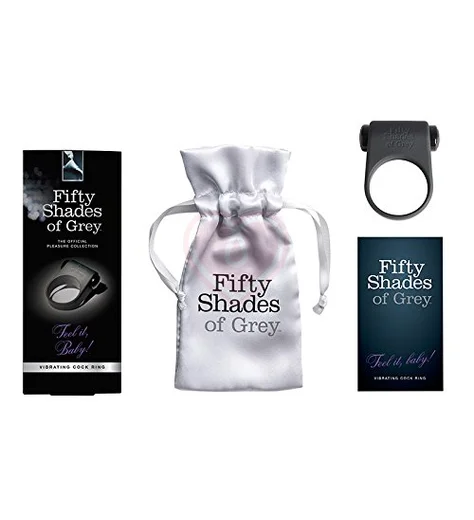 Эрекционное кольцо с вибрацией '50 оттенков серого' Feel It, Baby! Vibrating Cock Ring фото 4