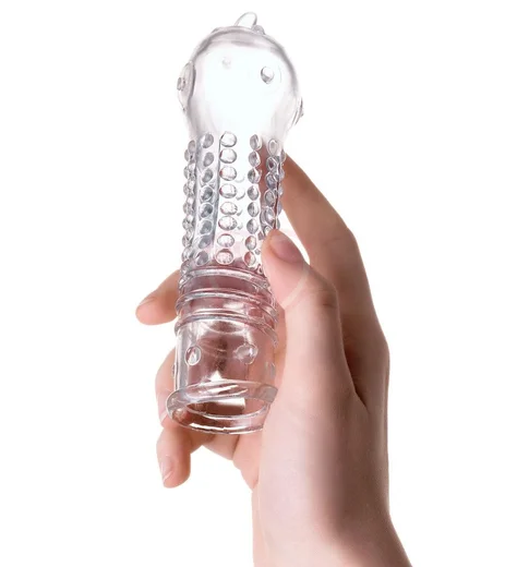 Стимулирующая насадка на пенис с шариками ToyFa A-Toys 14 см фото 5