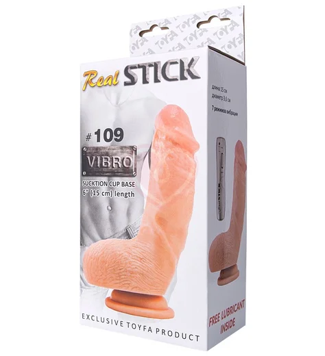 Реалистичный вибратор на присоске с мошонкой Toyfa Realstick 15,5 см фото 6