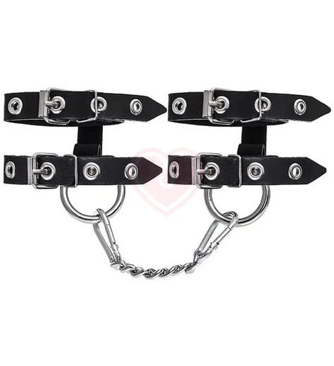 Кожаные наручники из двух ремешков Crazy Handmade фото 3