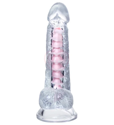 Гибкий фаллоимитатор A-Toys Paret прозрачный 18 см фото 3