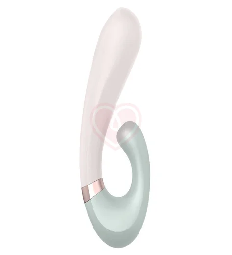 Вибратор Satisfyer Heat Wave с клиторальным стимулятором и нагревом бледно-зелёный фото 2