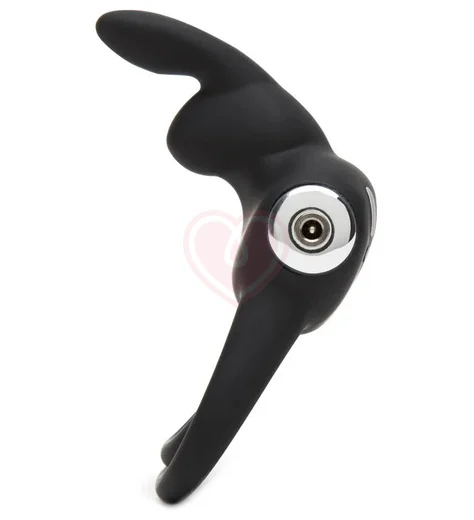 Двойное эрекционное виброкольцо Happy Rabbit Cock Ring чёрное фото 2