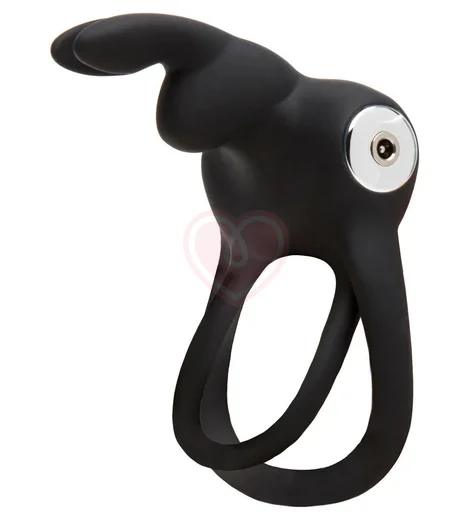 Двойное эрекционное виброкольцо Happy Rabbit Cock Ring чёрное фото 4