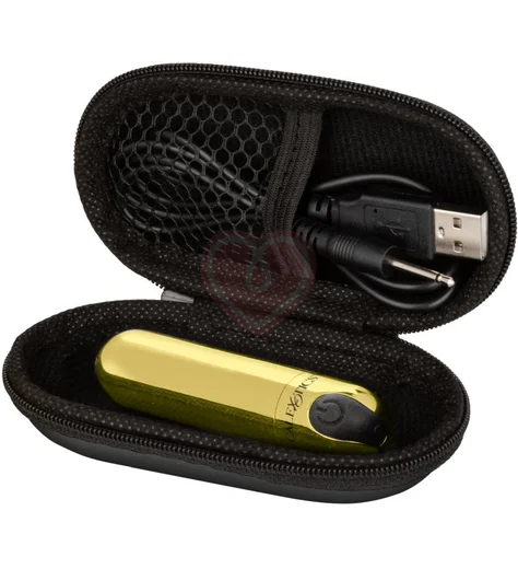 Вибропуля с чехлом для хранения Hideaway Bullet золотая фото 4