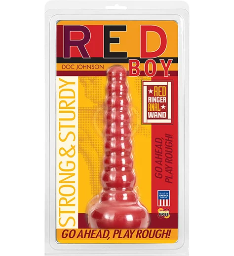 Большая анальная елочка Red Boy Anal Wand Butt Plug красная фото 2