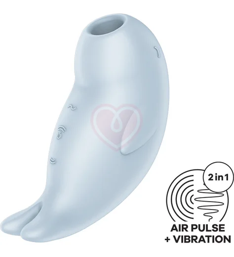 Вакуумно-волновой вибростимулятор Satisfyer Seal You Soon голубой фото 3