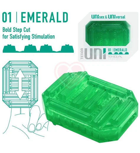 Мини мастурбатор Tenga Uni Emerald зелёный фото 11