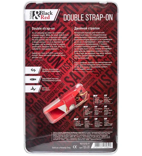 Страпон на креплении Black Red by Toyfa красный фото 5