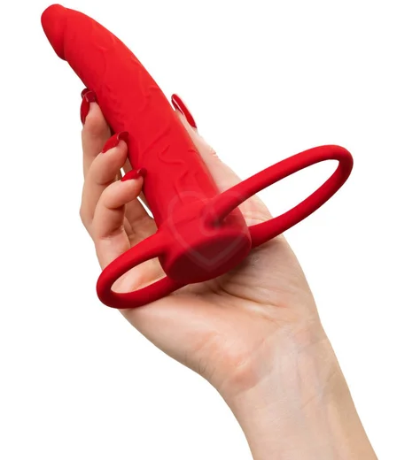 Насадка для двойного проникновения Black Red by Toyfa красная фото 5