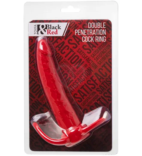 Насадка для двойного проникновения Black Red by Toyfa красная фото 7