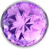 Анальная пробка с фиолетовым кристаллом Diamond Purple Sparkle Xl серебро фото 2