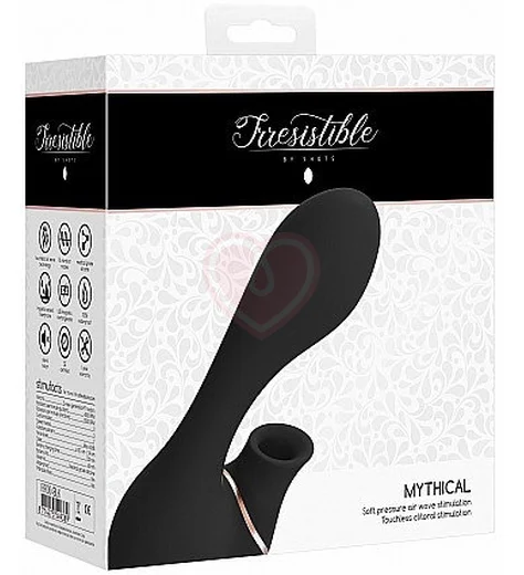 Вибратор с бесконтактной стимуляцией клитора Irresistible Mythical чёрный фото 5