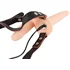 Гладкий двухсторонний страпон с вибрацией на ремешках Vibrating Double Strap-On фото 4
