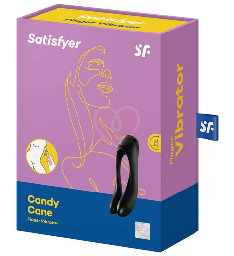 Мини-вибратор с двумя кончиками Satisfyer Candy Cane чёрный фото 5