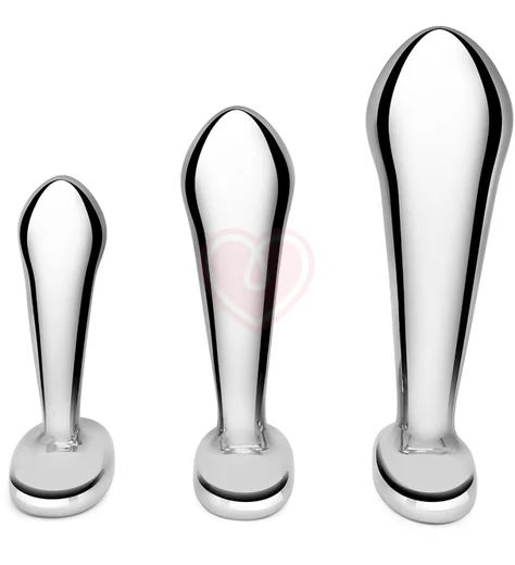 Набор металлических стимуляторов простаты b-Vibe Stainless Steel P-Spot Training Set фото 3