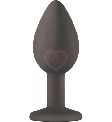 Маленькая анальная пробка Emotions Cutie Small чёрная с кристаллом цвета лунного камня фото 2