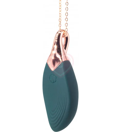 Клиторальный вибратор-кулон Liberty Leaf зелёный фото 2
