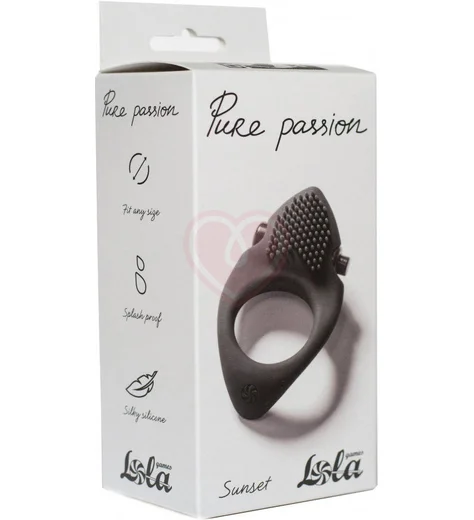 Эрекционное кольцо со съемной вибропулей Pure Passion Sunset чёрное фото 2