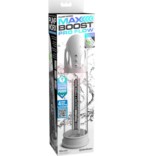 Мужская вакуумная помпа с режимом всасывания Max Boost Pro Flow белая фото 3