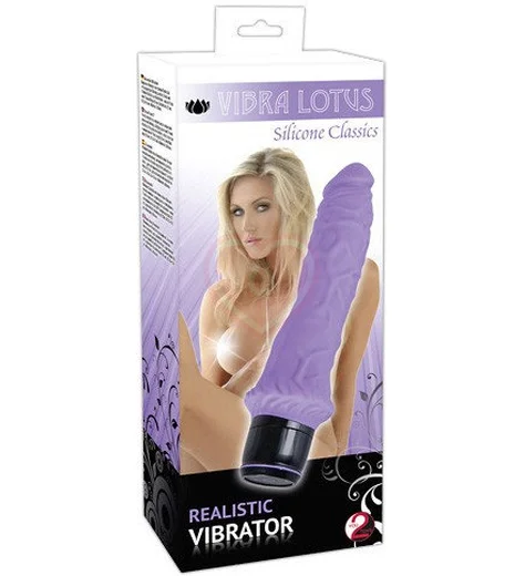 Вибратор реалистик Vibra Lotus сиреневый фото 3