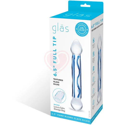 Текстурированный фаллоимитатор из стекла Glas Full Tip фото 7