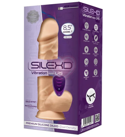 Реалистичный вибратор с мошонкой и пультом SileXD Model 1 телесный 21 см фото 3