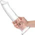 Стеклянный реалистичный фаллоимитатор Glass Dildo With Veins Flat Base прозрачный фото 5