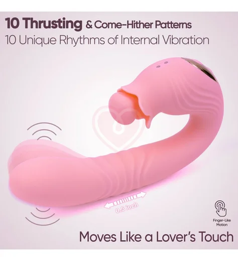 Вибратор со стимуляцией зоны G Selove Campanula розовый фото 5