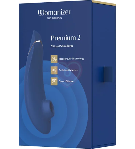 Бесконтактный клиторальный стимулятор Womanizer Premium 2 синий фото 9