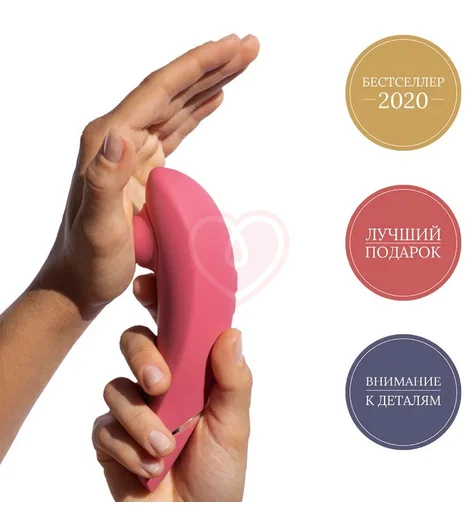 Бесконтактный клиторальный стимулятор Womanizer Premium 2 розовый фото 6