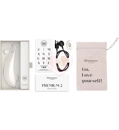 Бесконтактный клиторальный стимулятор Womanizer Premium 2 серый фото 9