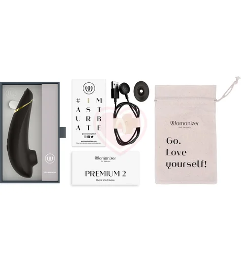 Бесконтактный клиторальный стимулятор Womanizer Premium 2 чёрный фото 11