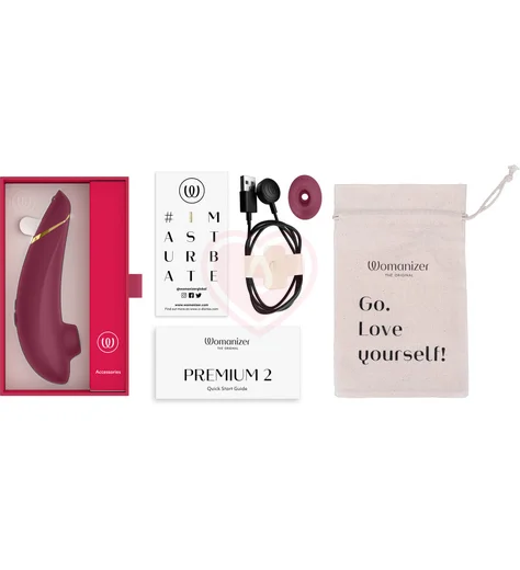 Бесконтактный клиторальный стимулятор Womanizer Premium 2 красный фото 11