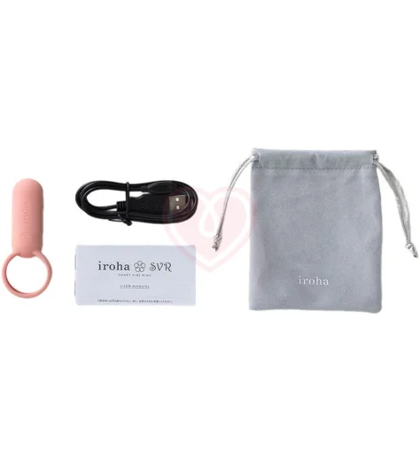 Эрекционное кольцо с клиторальной стимуляцией Iroha SVR Coral Pink розовое фото 5