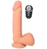 Реалистичный вибратор на присоске с пультом RealStick Elite Vibro 20 см телесный фото 1