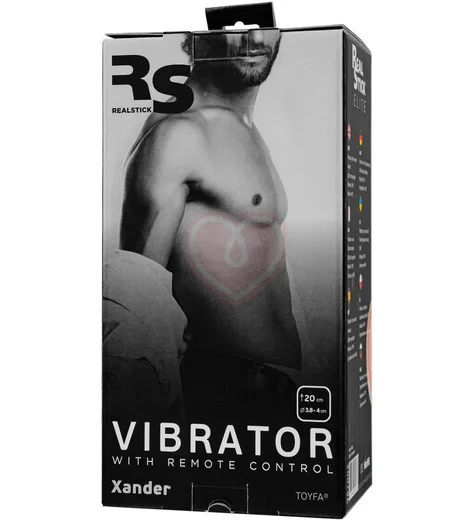 Реалистичный вибратор на присоске с пультом RealStick Elite Vibro 20 см телесный фото 6