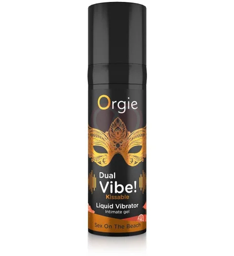 Гель для орального секса с эффектом вибрации Orgie Dual Vibe Секс на пляже 15 мл фото 1