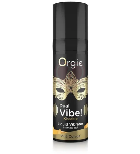 Гель для орального секса с эффектом вибрации Orgie Dual Vibe Пина колада 15 мл фото 1